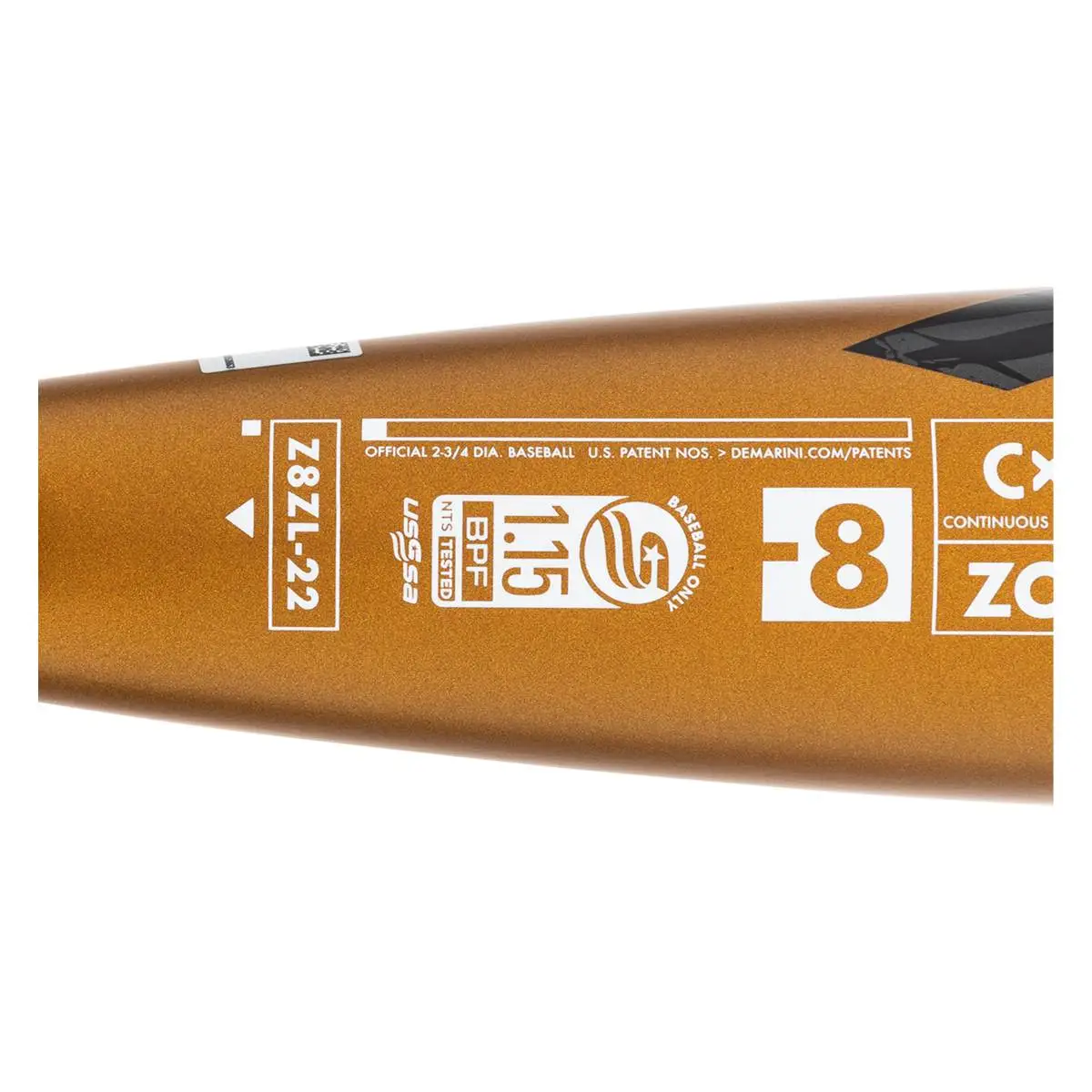 2022 DeMarini Zoa -8 USSSA Baseball Bat: WTDXZ8Z22 Gold, Grey, Black One Of The Best-selling Products In 2021 - Baseballbatgear.shop 3 2022 DeMarini Zoa -8 USSSA Baseball Bat: WTDXZ8Z22 Gold, Grey, Black One Of The Best-selling Products In 2021 - Baseballbatgear.shop - Image 3