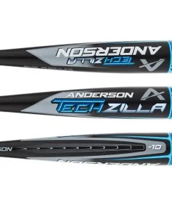 The Stylish Design Of Our 2022 Anderson Techzilla -10 USSSA Baseball Bat: YB22ZILLA10 Black, Blue
