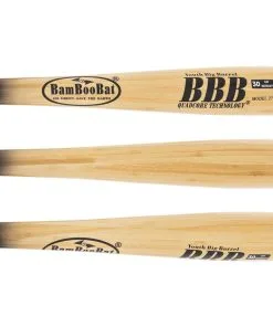 Best Online Shopping Sites | BamBooBat Youth Big Barrel Bamboo Wood Baseball Bat: YBB-HBBN Black, Natural - Baseballbatgear.shop