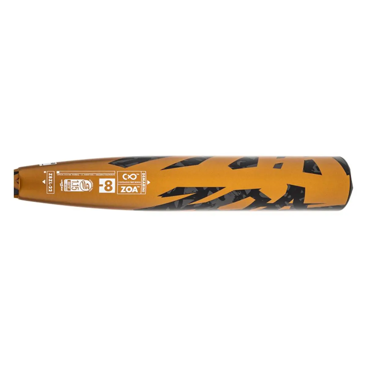 2022 DeMarini Zoa -8 USSSA Baseball Bat: WTDXZ8Z22 Gold, Grey, Black One Of The Best-selling Products In 2021 - Baseballbatgear.shop 2 2022 DeMarini Zoa -8 USSSA Baseball Bat: WTDXZ8Z22 Gold, Grey, Black One Of The Best-selling Products In 2021 - Baseballbatgear.shop - Image 2