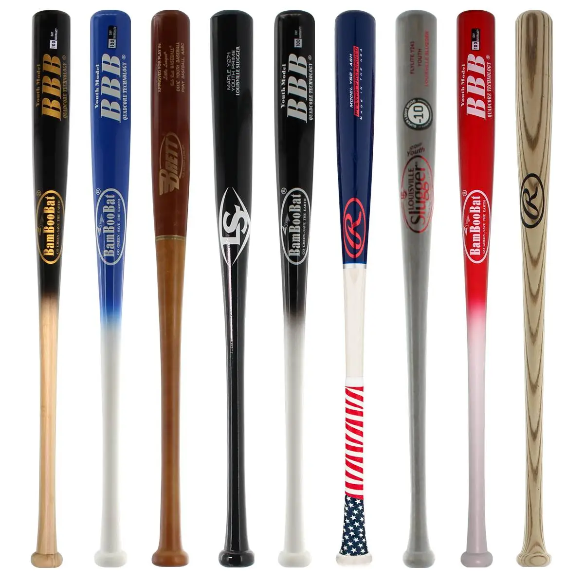 BaseBall Bat Gear Shop's Online JustBats Pick Your Pack - Youth Wood 3-Pack - Silver Grey, Black, White, Brown, Red, Blue, Natural Delivery 1 BaseBall Bat Gear Shop's Online JustBats Pick Your Pack - Youth Wood 3-Pack - Silver Grey, Black, White, Brown, Red, Blue, Natural Delivery