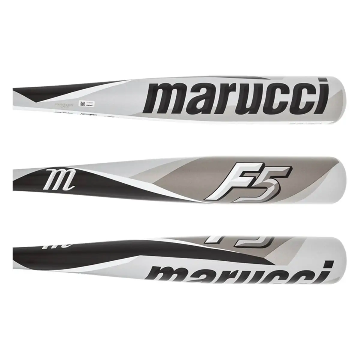 Assorted Marucci F5 BBCOR Baseball Bat: MCBF53 Black, Silver, White Styles Adds A Stylistic Touch 1 Assorted Marucci F5 BBCOR Baseball Bat: MCBF53 Black, Silver, White Styles Adds A Stylistic Touch